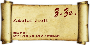 Zabolai Zsolt névjegykártya
